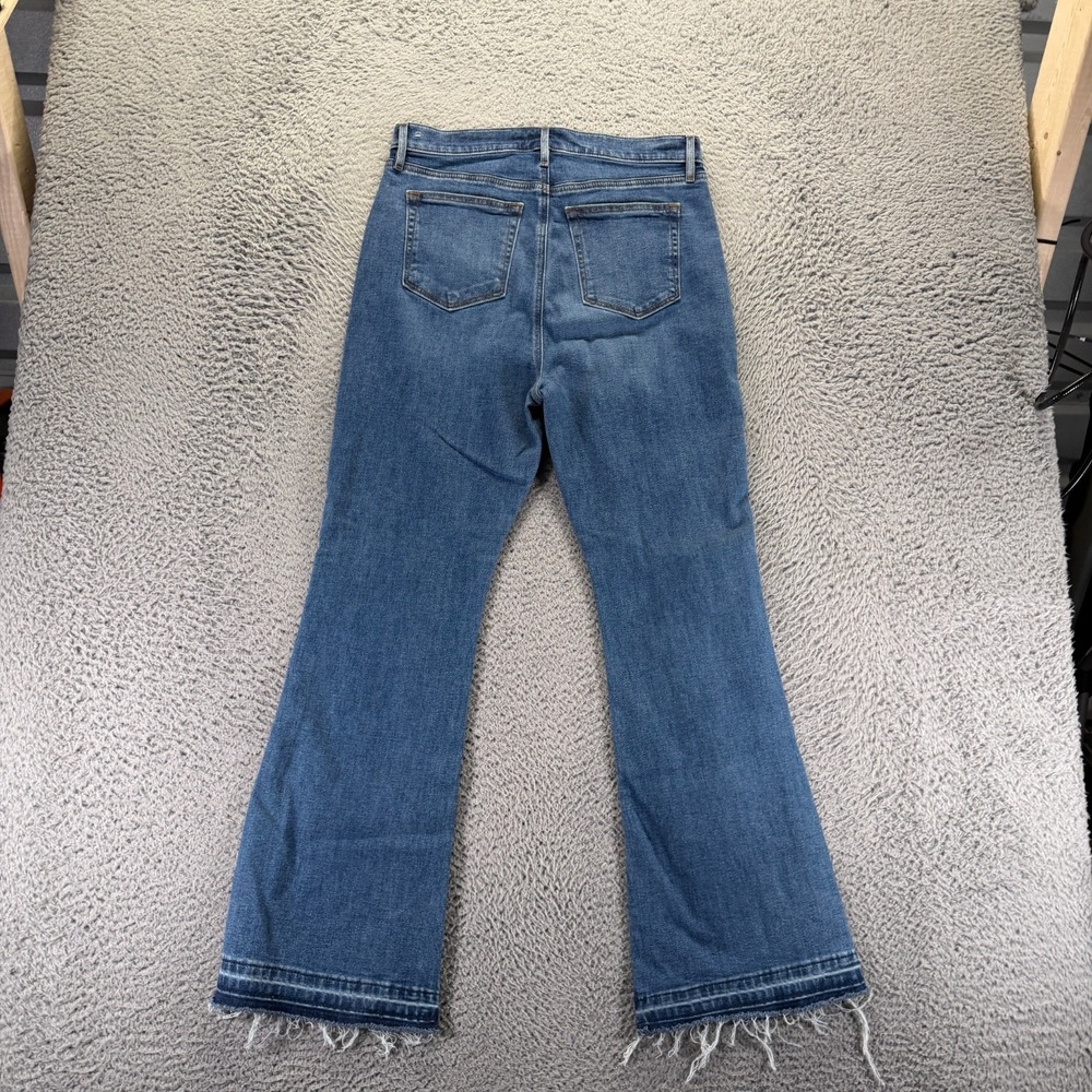 Loft Jeans Womens 10P Blue Cotton Denim Flared Stretch Slim Fit Travel Workwear